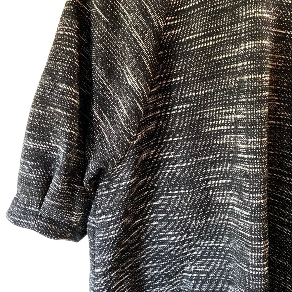 Banaba Republic Women’s Knut Zipup Crop Sweater Grey Puff Sleeves Size M - Picture 8 of 15